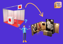 Notre zone d'activité pour ce service Créez votre stand avec comptoir pour salons et événements sur mesure et personnalisable à